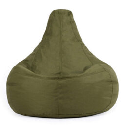 Icon Dalton High Back Adult Gaming Indoor Outdoor Bean Bag Chair, Khaki - thumbnail 3