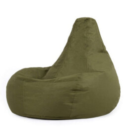 Icon Dalton High Back Adult Gaming Indoor Outdoor Bean Bag Chair, Khaki - thumbnail 4