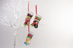Handmade Felt Snowman Heart Christmas Tree Hanging Decoration - 16 Cm - thumbnail 3
