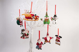 Handmade Felt Snowman Heart Christmas Tree Hanging Decoration - 16 Cm - thumbnail 5