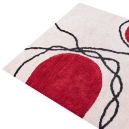 Beliani Rug Bolat Beige 160 X 230 Cm Cotton - thumbnail 4