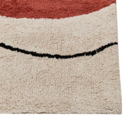 Beliani Rug Bolat Beige 160 X 230 Cm Cotton - thumbnail 1