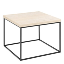 Furniture To Go Barossa Coffee Table With Light Oak Top & Black Steel Base 60Cm - thumbnail 1