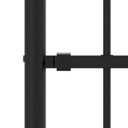 Berkfield Garden Fence With Spear Top Black 222 Cm Powder-Coated Steel - thumbnail 4