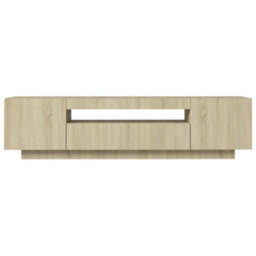 Berkfield Tv Cabinet With Led Lights Sonoma Oak 160X35X40 Cm - thumbnail 8