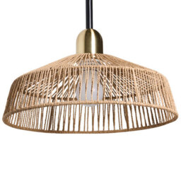 Beliani Handmade Paper Rope Wall Lamp With Black Metal Base For Living Room Or Bedroom - W60 X D38 X H100Cm - thumbnail 4