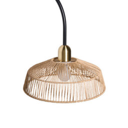 Beliani Handmade Paper Rope Wall Lamp With Black Metal Base For Living Room Or Bedroom - W60 X D38 X H100Cm - thumbnail 3