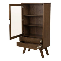 Wyld Haus Kotka Dark Oak Display Cabinet 2 Drawers 2 Shelves - thumbnail 6