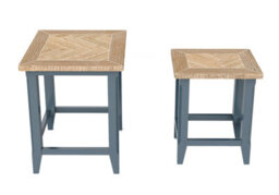 Baumhaus Signature Blue Nest Of Two Tables - thumbnail 5