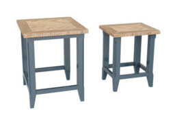 Baumhaus Signature Blue Nest Of Two Tables - thumbnail 3