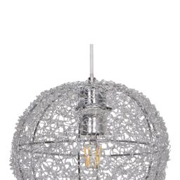 GoodHome Phaidros Chrome Effect Spherical Light Shade (D)24Cm - thumbnail 5