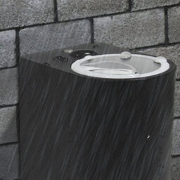 CGC Lighting Cgc Black Large Curved Double Spotlights Outdoor Garden Porch Patio Wall Light - thumbnail 3