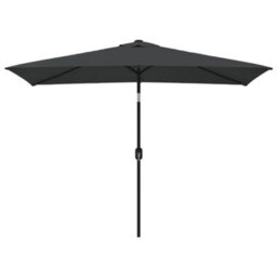 Berkfield Outdoor Parasol With Metal Pole 300X200 Cm Anthracite - thumbnail 1
