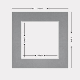 Ak Frames 6X6 Mid Grey Picture Mounts To Fit 4X4 Aperture Size - Mount Board Only (No Frame Included) - thumbnail 3