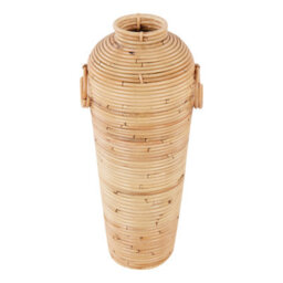 Beliani Decorative Vase Elatia 50 Cm Rattan Natural - thumbnail 1