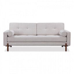 Wyld Haus Curitiba Natural Textured Upholstered 3 Seater Sofa Wooden Legs - thumbnail 2