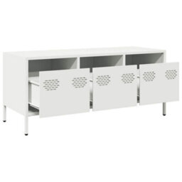 Berkfield Industrial Tv Cabinet White 101.5X39X43.5 Cm Cold-Rolled Steel - thumbnail 5