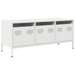 Berkfield Industrial Tv Cabinet White 101.5X39X43.5 Cm Cold-Rolled Steel