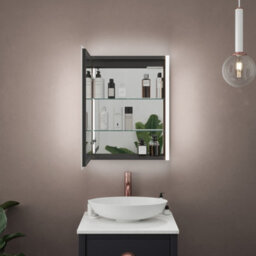 FNX Bathrooms Balmoral Single Door Tunable Led Illuminated Bathroom Mirror Cabinet With Bluetooth Speaker & Shaver Socket, 700X550mm - thumbnail 3
