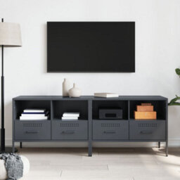 Berkfield Tv Cabinets 2 Pcs Anthracite 68X39X50.5 Cm Steel - thumbnail 3