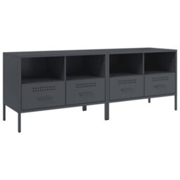 Berkfield Tv Cabinets 2 Pcs Anthracite 68X39X50.5 Cm Steel - thumbnail 2