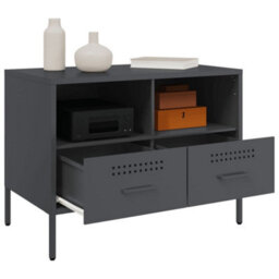 Berkfield Tv Cabinets 2 Pcs Anthracite 68X39X50.5 Cm Steel - thumbnail 5