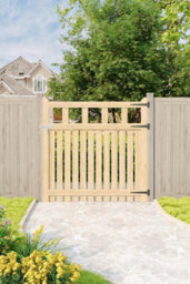 Garden Sanctuary Stylish Freestanding Wooden Garden Gate For Outdoor Spaces 120Cm W X 120Cm H - thumbnail 2