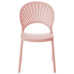 Beliani Set Of 4 Garden Chairs Ostia Pastel Pink - thumbnail 6