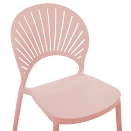 Beliani Set Of 4 Garden Chairs Ostia Pastel Pink - thumbnail 8