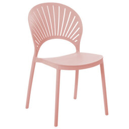 Beliani Set Of 4 Garden Chairs Ostia Pastel Pink - thumbnail 5