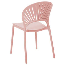 Beliani Set Of 4 Garden Chairs Ostia Pastel Pink - thumbnail 7