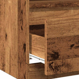 Berkfield Classic Bedside Cabinet Old Wood 40X40X50 Cm Engineered Wood - thumbnail 9