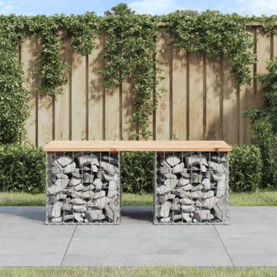 Berkfield Garden Bench Gabion Design 103X44X42 Cm Solid Wood Pine - image 1