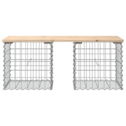 Berkfield Garden Bench Gabion Design 103X44X42 Cm Solid Wood Pine - thumbnail 3
