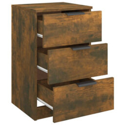 Berkfield Bedside Cabinets 2 Pcs Smoked Oak 40X36X65 Cm - thumbnail 9