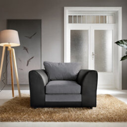 Abakus Direct Dylan Collection Armchair In Dark Grey - thumbnail 1