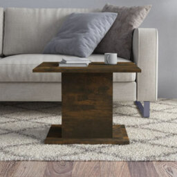 Berkfield Sturdy Coffee Table Smoked Oak 55.5X55.5X40 Cm Engineered Wood - thumbnail 4