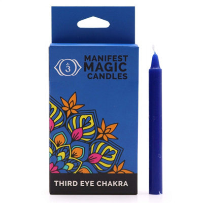 Manifest Magic Candles (Pack Of 12) Indigo Third Eye Chakra - image 1