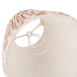 Loops Elegant Set Of 2 Handcrafted 16Cm Tapered Cylinder Lamp Shades In Neutral Print Fabric - thumbnail 4