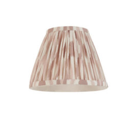 Loops Elegant Set Of 2 Handcrafted 16Cm Tapered Cylinder Lamp Shades In Neutral Print Fabric - thumbnail 5