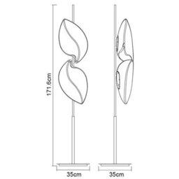 Luminosa Lighting Luminosa Natura Floor Lamp 4 Light E27 Outdoor Ip44, Matt White/opal White - thumbnail 8