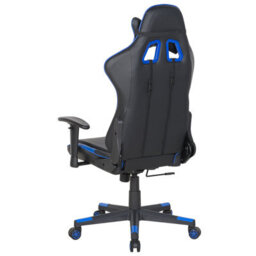 Beliani Office Chair Gamer Faux Leather Dark Blue - thumbnail 5