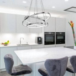 Long Life Lamps Company Modern Round Chandelier Led 3 Ring Ceiling Pendant Light Cool White - thumbnail 8