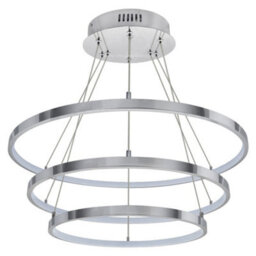 Long Life Lamps Company Modern Round Chandelier Led 3 Ring Ceiling Pendant Light Cool White - thumbnail 3