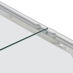 Berkfield Coffee Table Silver Stainless Steel And Tempered Glass - thumbnail 8
