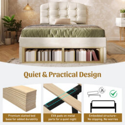 Single Velvet Storage Bed With Drawers & Adjustable Headboard - thumbnail 5