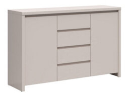 Arte Kaspian 144Cm Sideboard In Cashmere, Modern 2 Door 4 Drawer Storage Cabinet - thumbnail 2