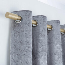 A.unique Home Plain Barrel Metal Extendable Curtain Pole With Rings And Fittings (25/28mm) - Matte Gold, 70Cm - 120Cm  Approx - thumbnail 5
