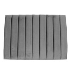 "Urban Textures - Apollo 26"" High Velvet Fabric Upholstered Bed Panelled Headboard - Grey" - thumbnail 3