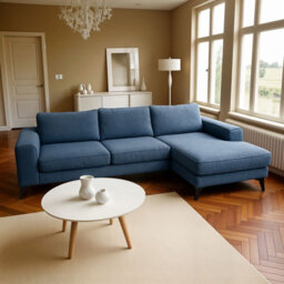 Abakus Direct Venice Corner Sofa In Light Blue Right Facing With Deep Seats And Extra-Wide Padded Arms - thumbnail 2